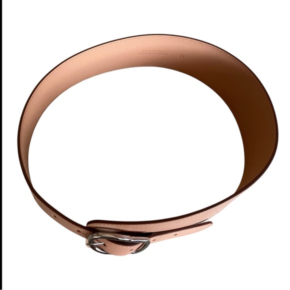Dorothee Schumacher Beige Leather Belt with Silver Buckle NEW small sz 75 main image 7